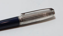 Load image into Gallery viewer, S.T. Dupont Fidelio Navy Blue and Silver Rollerball Pen (Paris - Made in France)
