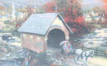 Load image into Gallery viewer, Thomas Kinkade The Old Covered Bridge at Thomaston Brook 6/200 12x16 A/P Canvas
