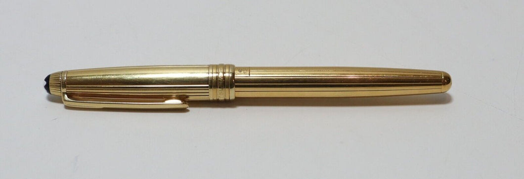 Montblanc Meisterstuck Solitaire Vermeil Fountain Pen 4810 18K 750 (Gold/Blue)