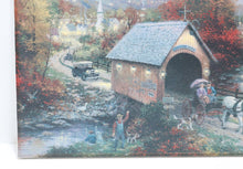 Load image into Gallery viewer, Thomas Kinkade The Old Covered Bridge at Thomaston Brook 6/200 12x16 A/P Canvas
