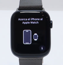 Load image into Gallery viewer, Apple Watch Series 9 Aluminum Case 45mm (GPS) MR9A3LL/A Midnight Milanese Loop
