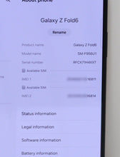 Load image into Gallery viewer, Samsung Galaxy Z Fold 6 512GB (Unlocked) 7.6&quot; SM-F956U1 Crafted Black
