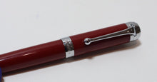 Load image into Gallery viewer, Aurora Talentum Young Red CT Inhalation Fountain Pen 14K 585 Red/Silver (Italy)
