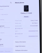 Load image into Gallery viewer, Samsung Galaxy Z Fold 6 1TB (Unlocked) 7.6&quot; SM-F956U1 Crafted Black
