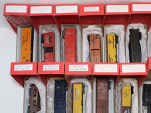 Load image into Gallery viewer, Lot of 21x AHM, Athearn, TM, Varney, Ravarossi HO Model Train Box &amp; Freight Cars
