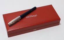 Load image into Gallery viewer, S.T. Dupont Fidelio Navy Blue and Silver Rollerball Pen (Paris - Made in France)
