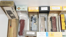 Load image into Gallery viewer, Lot of 12x HO Scale Various Model Train Cars &amp; Quality Craft Model Kit
