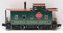 Load image into Gallery viewer, Aristo-Craft Railway Express Agency Light &amp; Smoke Steel Caboose 42105 G Scale RE
