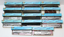 Load image into Gallery viewer, Lot of 14x Athearn HO Trains in Miniature Passenger &amp; Coach Cars
