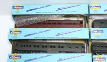 Load image into Gallery viewer, Lot of 14x Athearn HO Trains in Miniature Passenger &amp; Coach Cars
