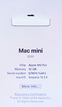 Load image into Gallery viewer, Apple Mac Mini M2 Pro 10-Core 16GB 512GB Silver MNH73LL/A
