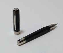 Load image into Gallery viewer, Visconti Opera Rollerball Pen Black w/ Rhodium Silver Trim
