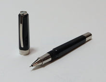 Load image into Gallery viewer, Visconti Opera Rollerball Pen Black w/ Rhodium Silver Trim
