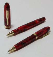 Load image into Gallery viewer, Conklin Nozac Ballpoint &amp; Rollerball Pen Bundle - Scarlet Red
