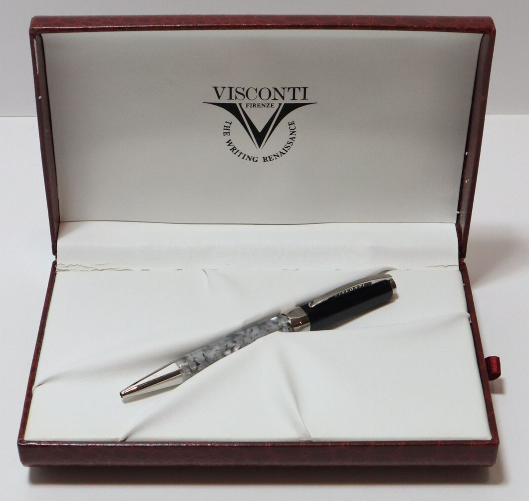 Visconti Opera Grey & Black Marbled Ballpoint Pen