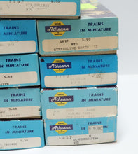 Load image into Gallery viewer, Lot of 14x Athearn HO Trains in Miniature Passenger &amp; Coach Cars
