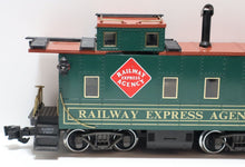 Load image into Gallery viewer, Aristo-Craft Railway Express Agency Light &amp; Smoke Steel Caboose 42105 G Scale RE
