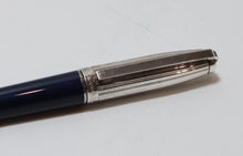 Load image into Gallery viewer, S.T. Dupont Fidelio Navy Blue and Silver Rollerball Pen (Paris - Made in France)
