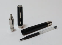 Load image into Gallery viewer, Visconti Opera Rollerball Pen Black w/ Rhodium Silver Trim
