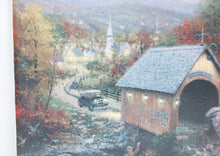 Load image into Gallery viewer, Thomas Kinkade The Old Covered Bridge at Thomaston Brook 6/200 12x16 A/P Canvas
