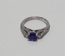 Load image into Gallery viewer, Simply TACORI 18K White Gold 3-Stone Engagement Ring Tanzanite 2633RD65 Sz 4.5
