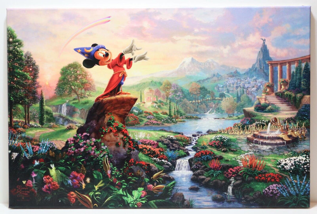 Thomas Kinkade Fantasia (Disney Dreams) 18x27 G/P Canvas 276/404 (Sketch)