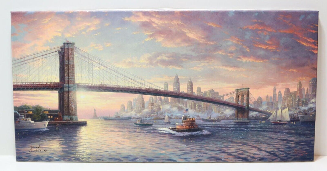 Thomas Kinkade The Spirit of New York 12x24 A/P Canvas 10/350