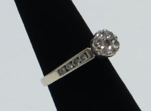 Load image into Gallery viewer, Zales Engagement Ring &amp; Wedding Band 10K White Gold 1 CTTW Diamond Flower Set
