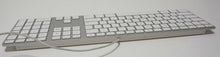 Load image into Gallery viewer, Apple Wired Keyboard with Numeric Keyboard A1243 White/Silver DEFECTS
