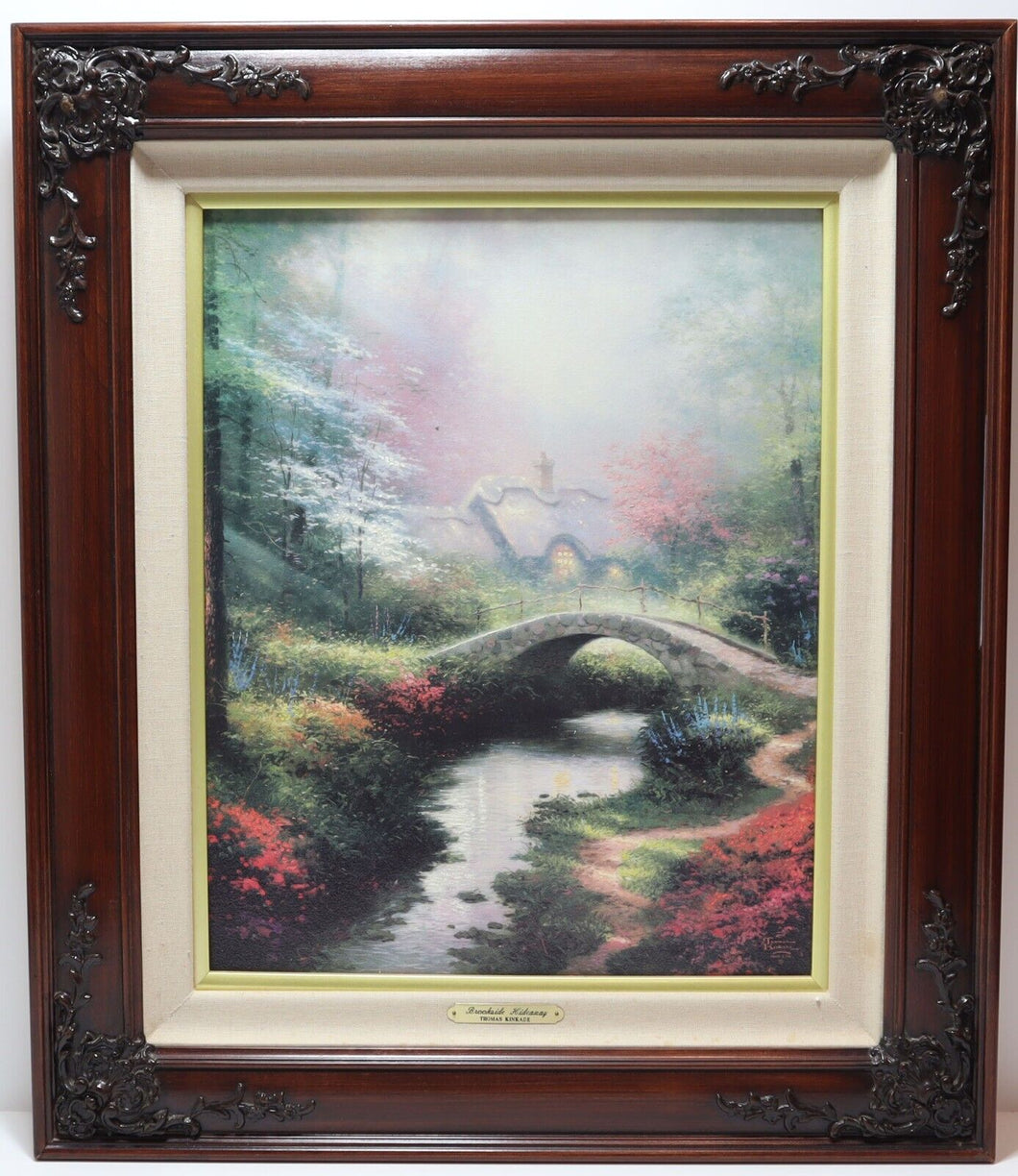 Thomas Kinkade Brookside Hideaway 16x20 Canvas w/ Highlighting (Framed)