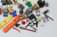 Load image into Gallery viewer, LEGO Assortment/Lot of 14 Minifigs, 1 Dog, 1 Bicycle and Various Accessories
