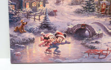 Load image into Gallery viewer, Thomas Kinkade Mickey and Minnie - Sweetheart Holiday 12x16 S/N Canvas 41/95
